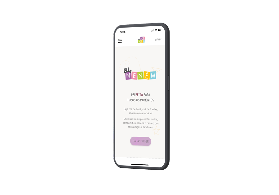Plataforma EuNeném no celular